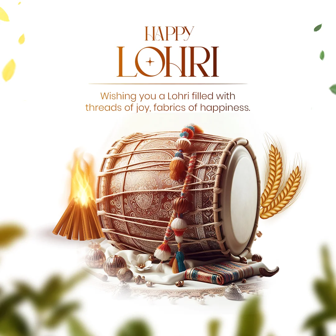 Free Downloadable Happy Lohri Festival of Punjab PSD Template - High-Quality Graphics for Your Projects