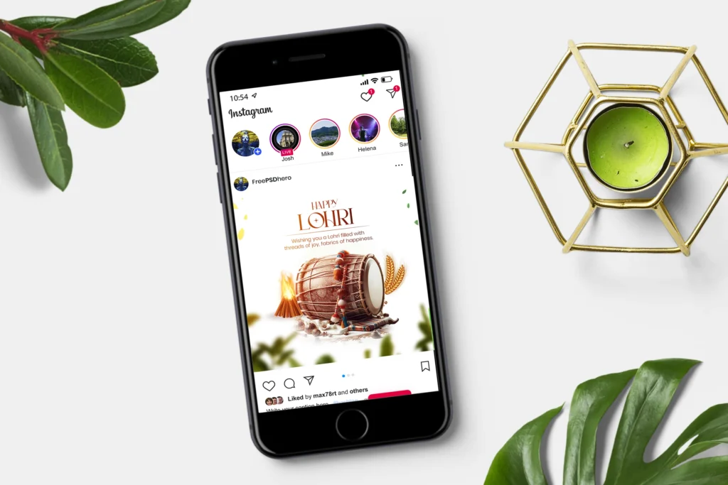 Free Downloadable Happy Lohri Festival of Punjab PSD Template - High-Quality Graphics for Your Projects