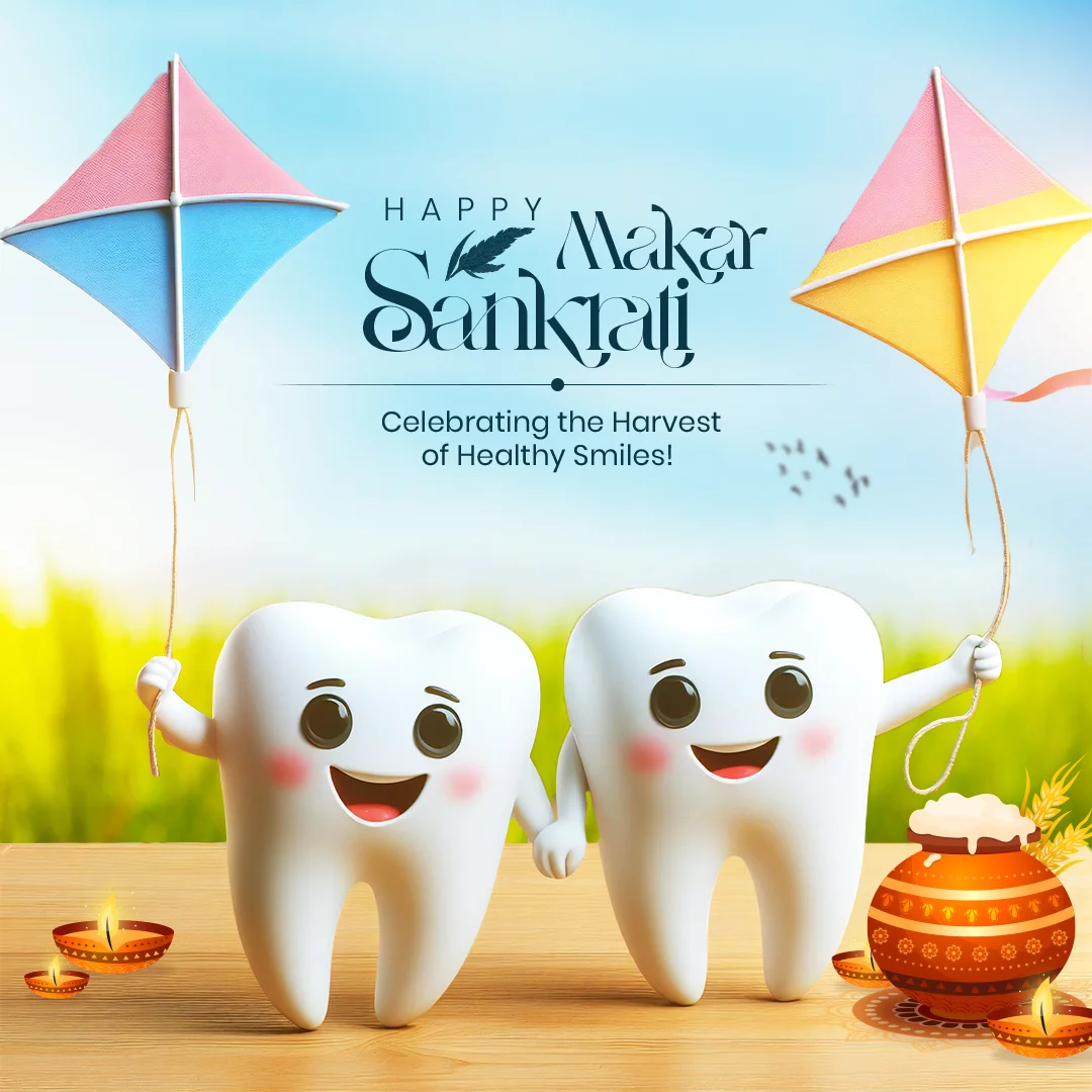 Dental-Themed Pongal Greeting Free PSD Template Download