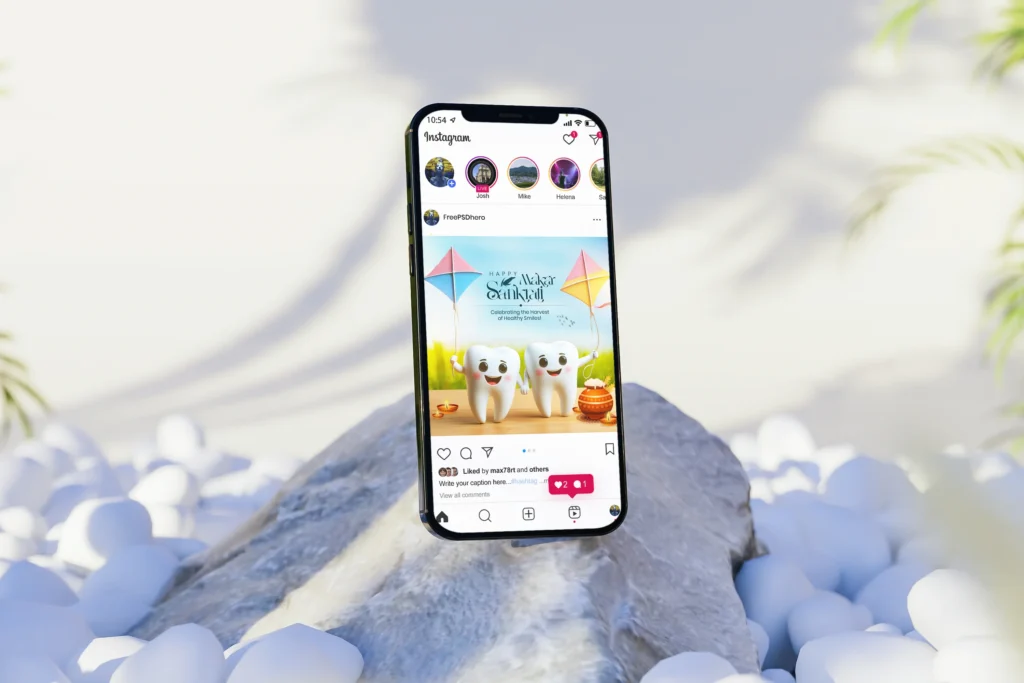 Dental-Themed Pongal Greeting Free PSD Template Download