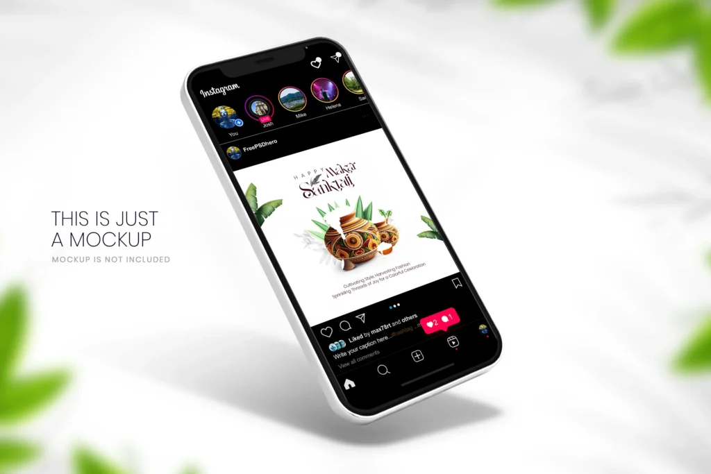 Elegant Pongal Free PSD Template Download