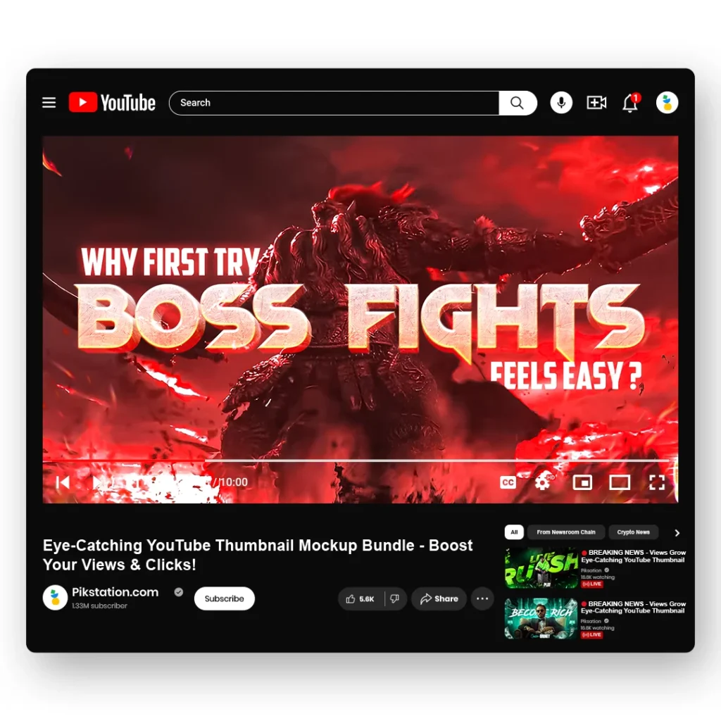 Epic Gaming Thumbnail Template featuring bold fonts, vibrant colors, and action-packed design elements for YouTube gaming videos