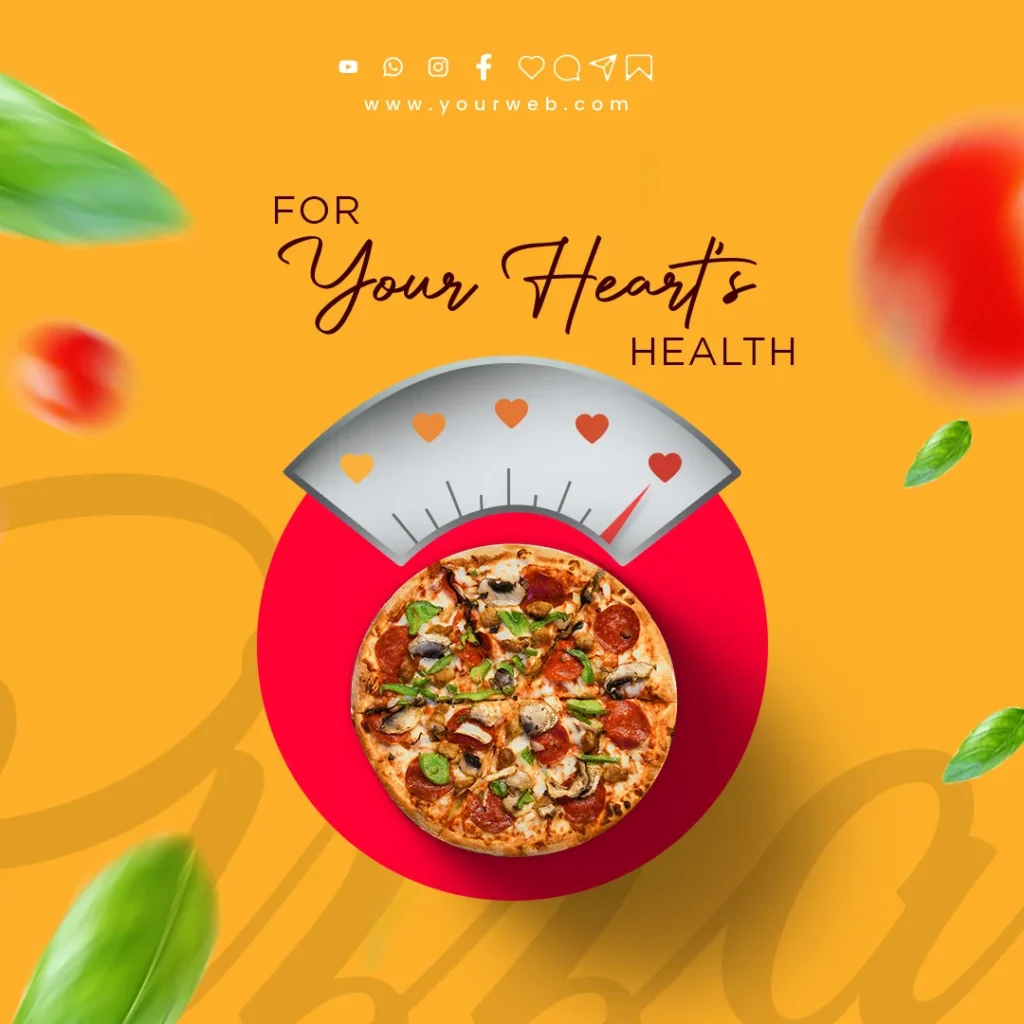 Free pizza restaurant flyer PSD template with a customizable design for promoting menu items and special offers.