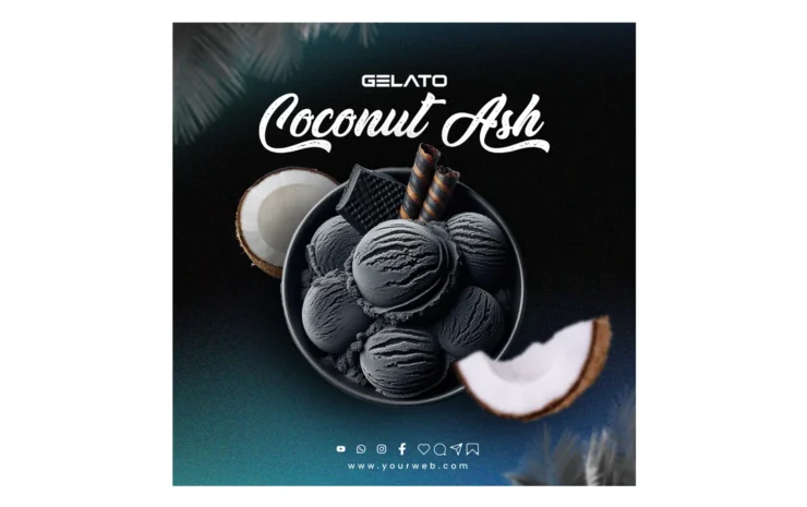 Customizable ice cream shop PSD template for promoting ice cream menus, special offers, and events.