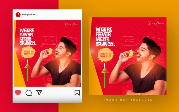 Customizable homemade food flyer PSD template for promoting homemade meals, specials, and events