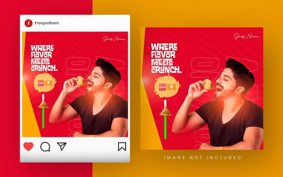 Customizable homemade food flyer PSD template for promoting homemade meals, specials, and events