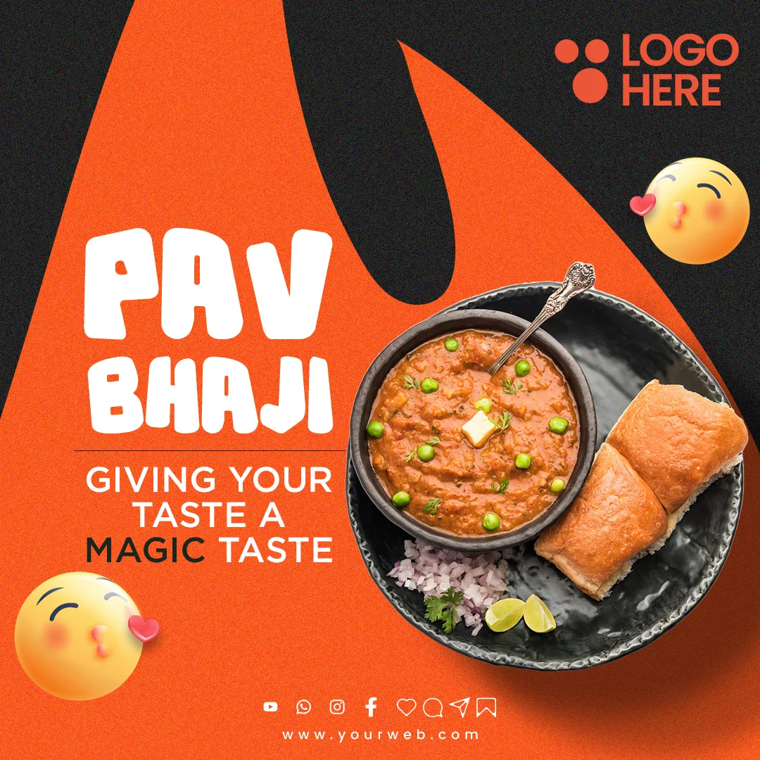 Customizable spicy food flyer PSD template designed for promoting bold and flavorful dishes and special offers.