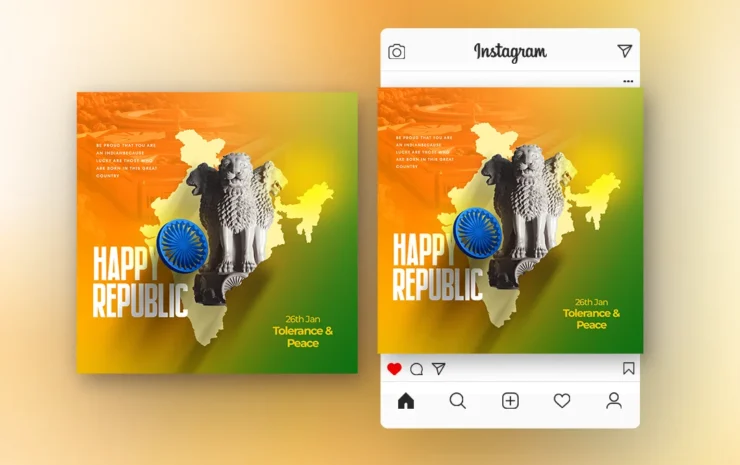 Free PSD for indian Republic day template