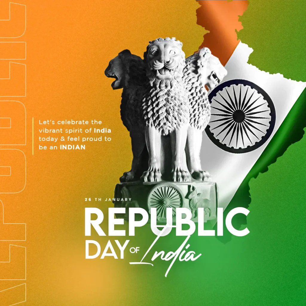 Download this Free Republic Day Post Design Template PSD for Eye-Catching Social Media Posts