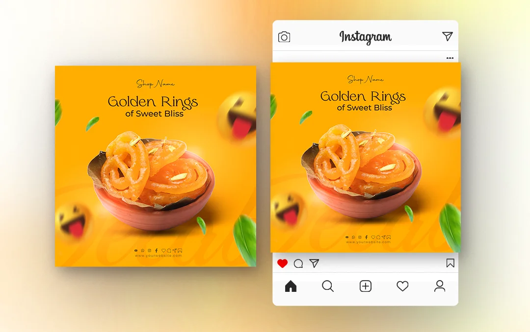 Free dessert flyer design with a creative and eye-catching layout, ideal for promoting sweet treats and bakery specials.