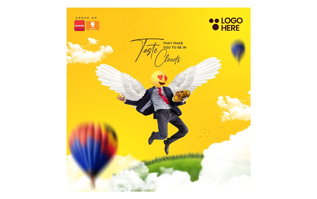 Food Instagram template PSD with a stylish and engaging design, ideal for promoting restaurant specials, cafe deals, and food photography.