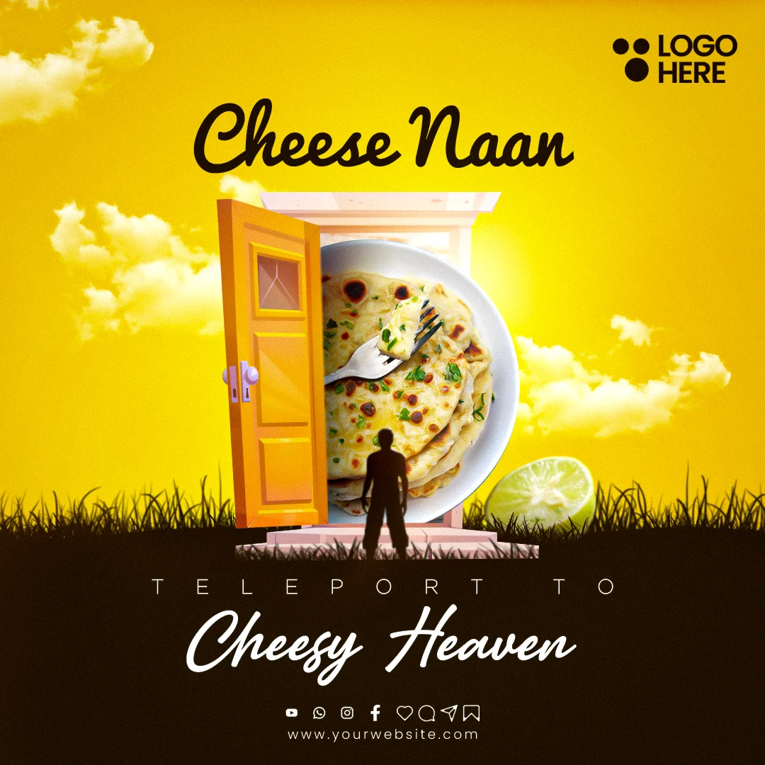 Free restaurant PSD design template with a modern and attractive layout, ideal for promoting menus, special offers, and food events.