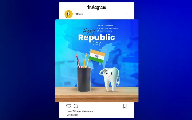 Download this Free Republic Day PSD Template - Dental Theme for a Fun & Engaging Design