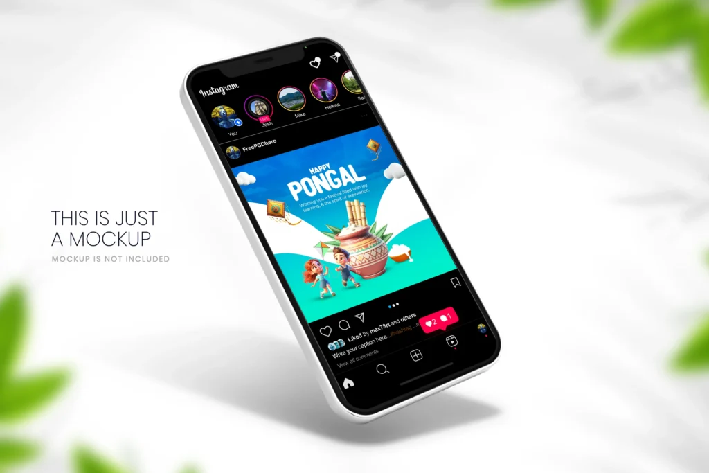 Gradient Theme Pongal Free PSD Template Download