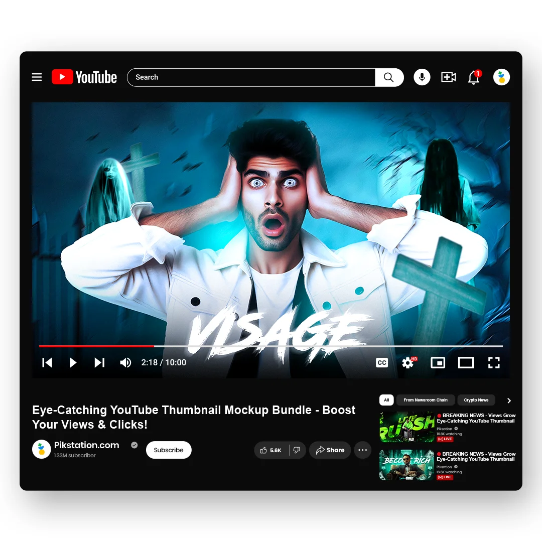 Gaming thumbnail free PSD template with customizable designs, ideal for YouTube and streaming content.