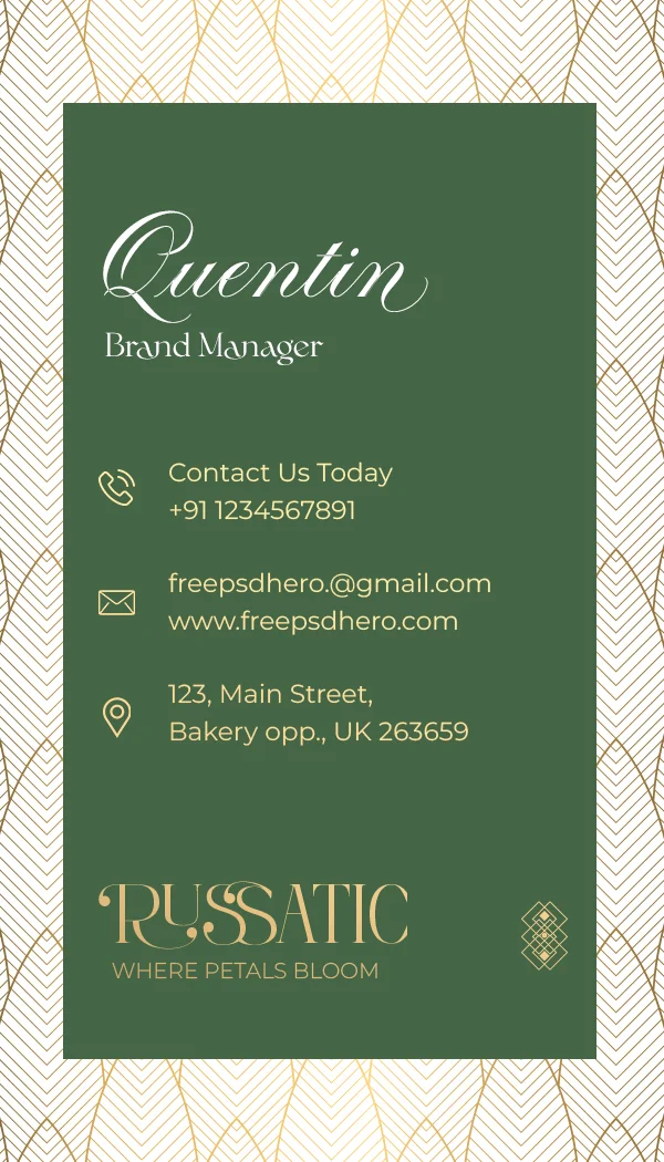 Nature-Themed Business Card Design Free PSD Template