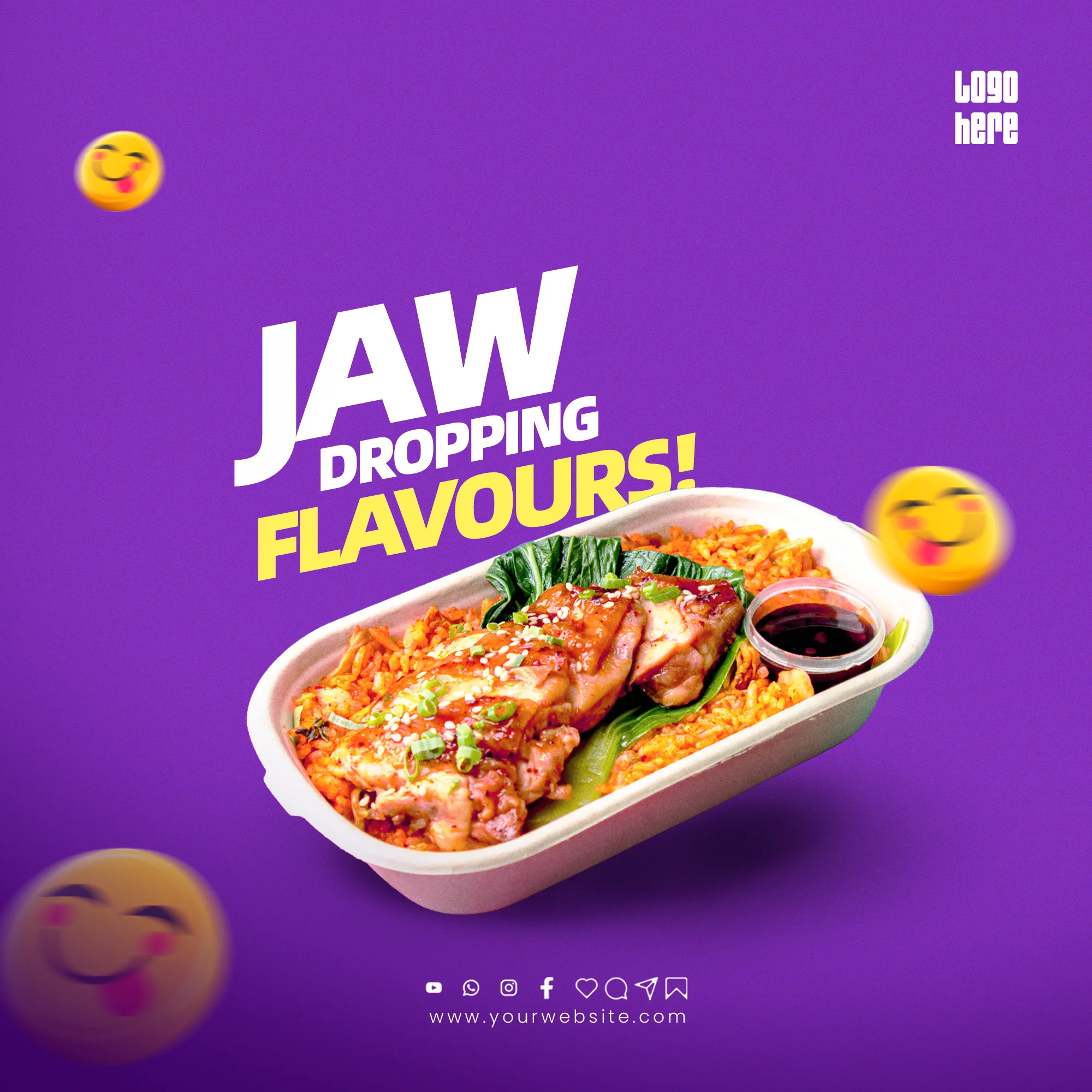 Free restaurant food PSD template with a modern and customizable design, ideal for showcasing menu items, promotions, and restaurant marketing.