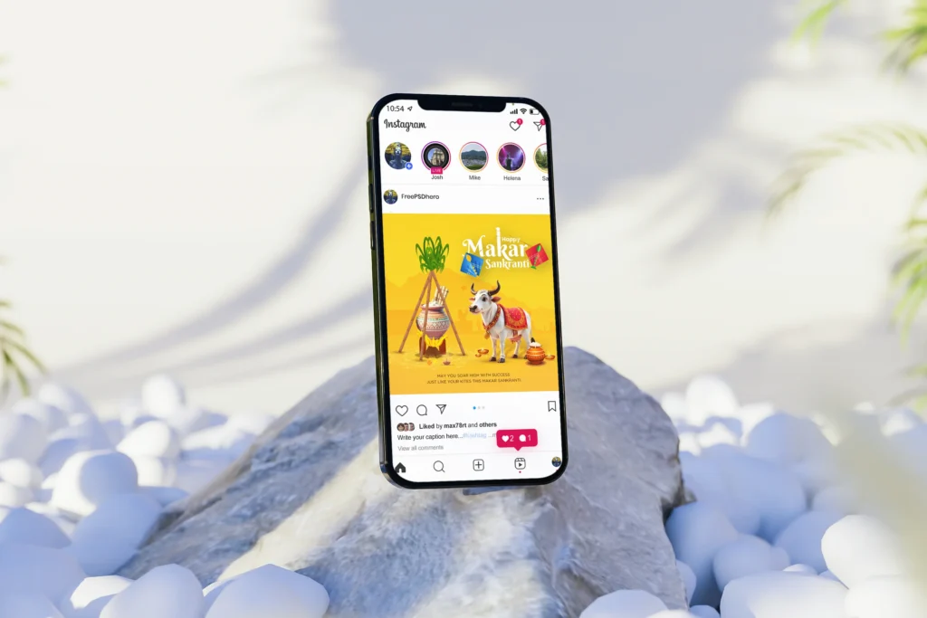 Free Download: Yellow-Themed Pongal Greeting PSD Template - Vibrant & Cheerful Design