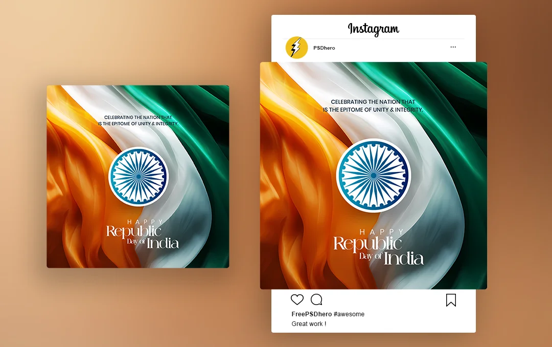 Download this Free Republic Day PSD Template with Indian Flag & Show Your Patriotism
