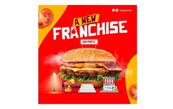 Free franchise PSD template with customizable design for promoting business opportunities and marketing materials