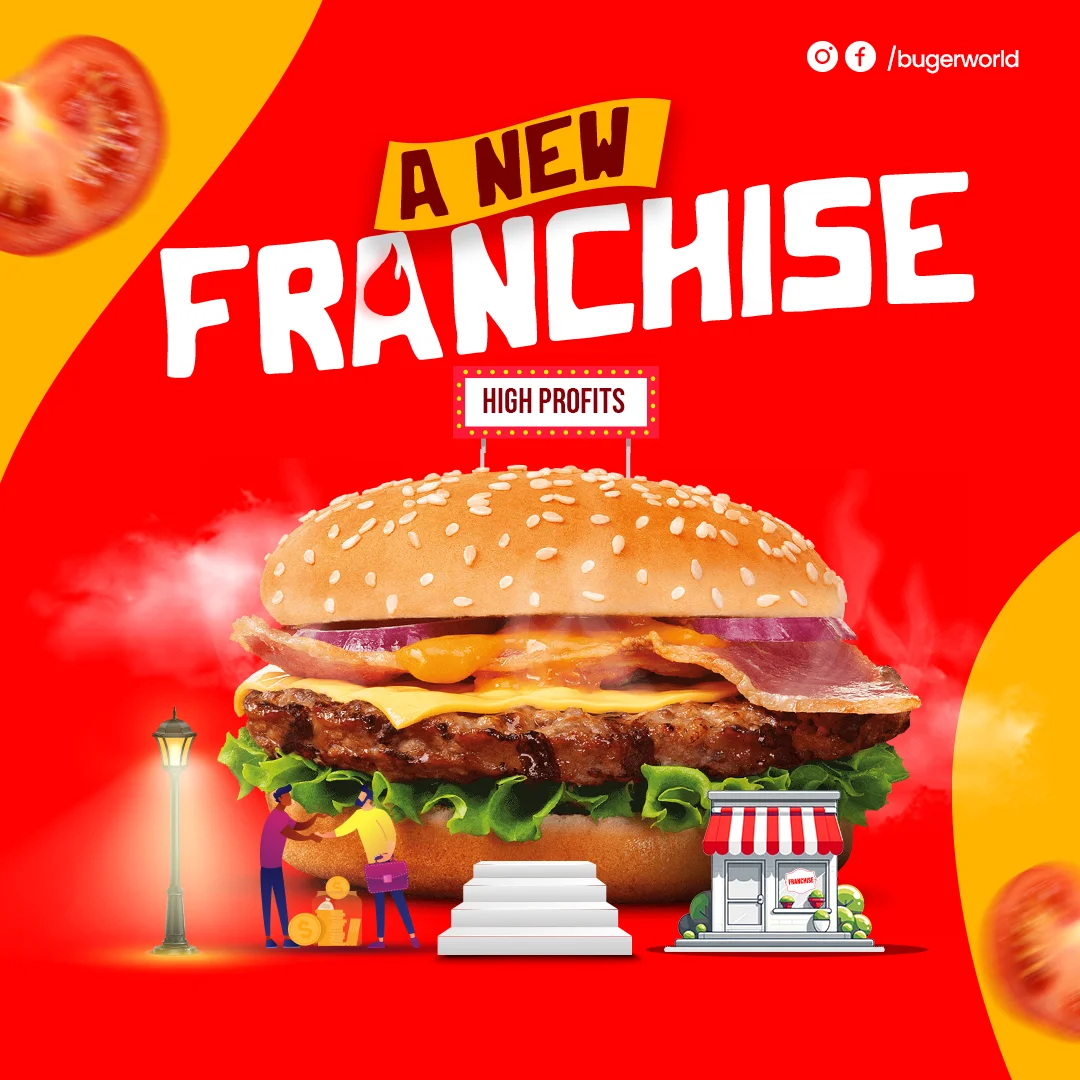 Free franchise PSD template with customizable design for promoting business opportunities and marketing materials