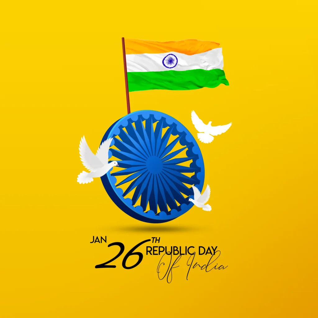 Download this Free 26th January Republic Day Modern Social Media Post PSD for Stylish & Trendy Posts