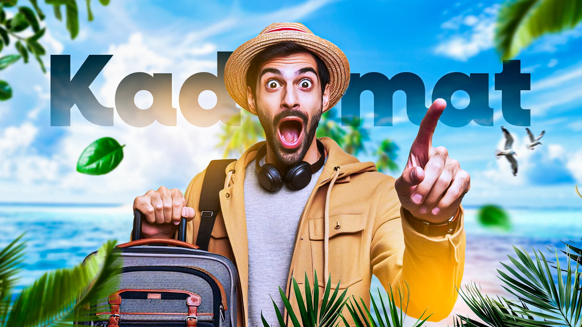 Free travel vlog PSD thumbnail template with customizable designs for creating engaging visuals for YouTube and social media.