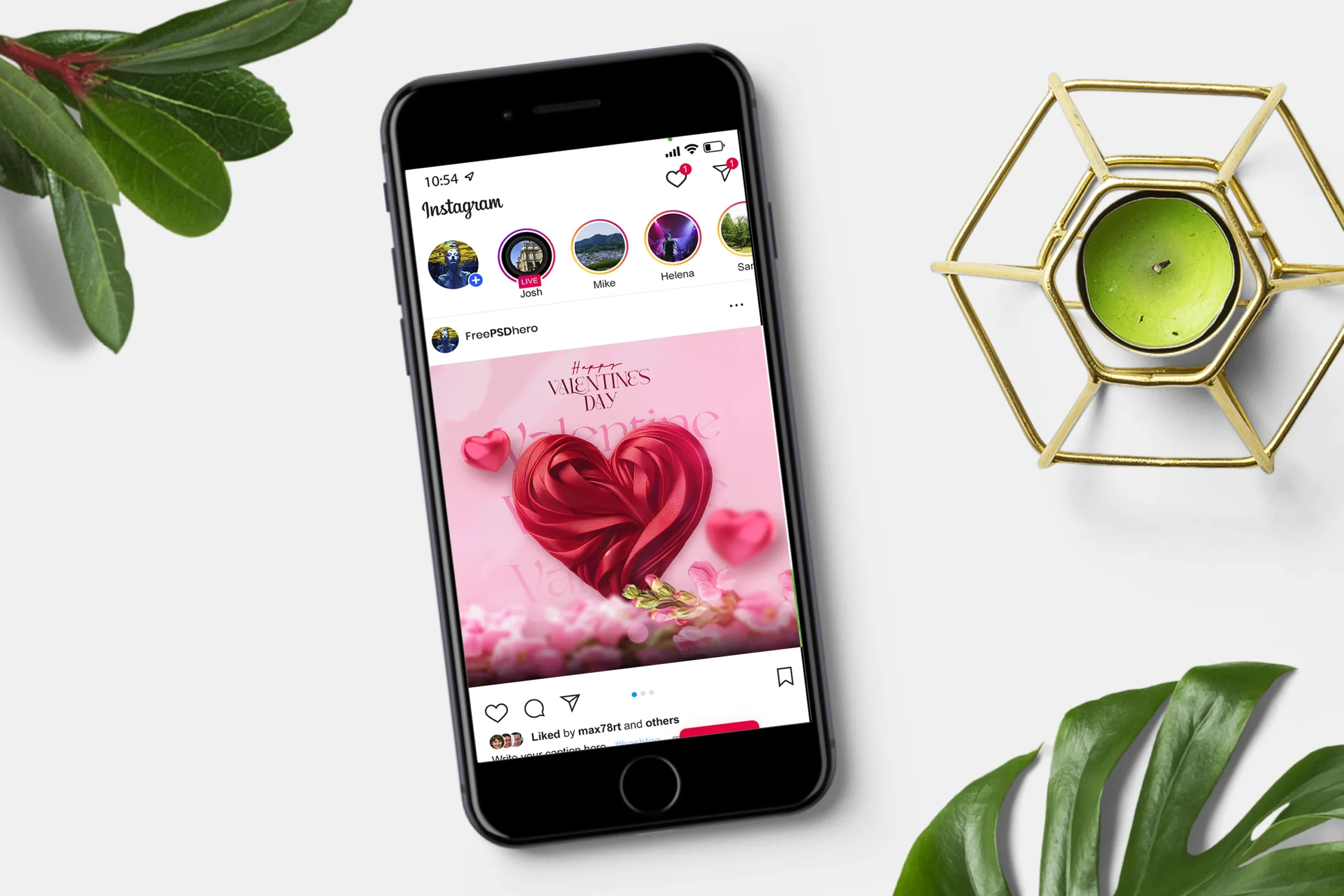 valentine day template for social media posts, promotions, and marketing campaigns. Download our customizable PSD design.