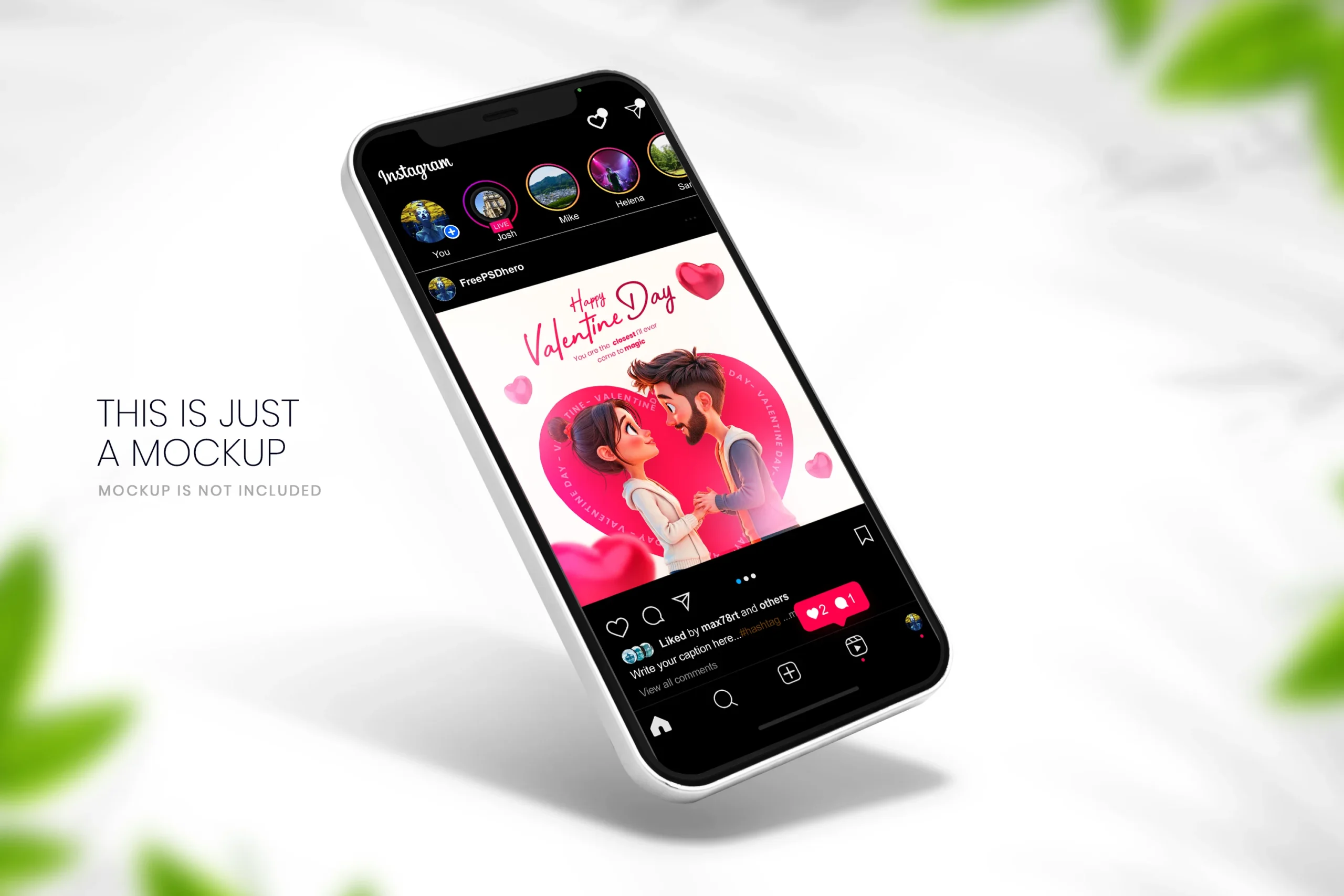 Happy Valentines Day Poster Free PSD template