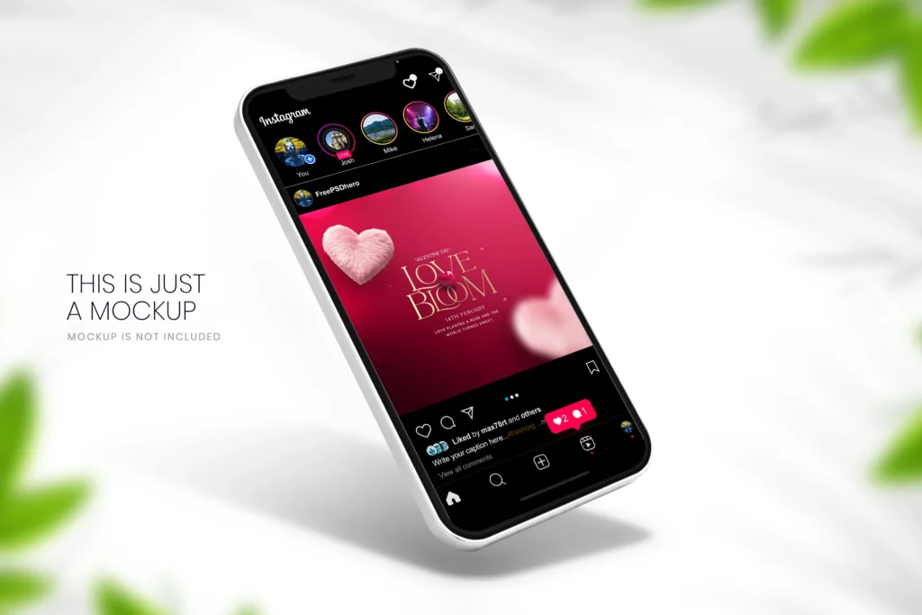 Elegant Free Valentine’s Day PSD Template featuring romantic typography, heart-themed graphics, and stylish colors for social media and event promotions.