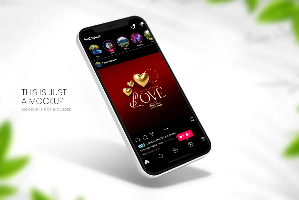 Creative Elegant Valentine’s Day PSD Template with heart-themed design, stylish fonts, and romantic colors for social media posts.